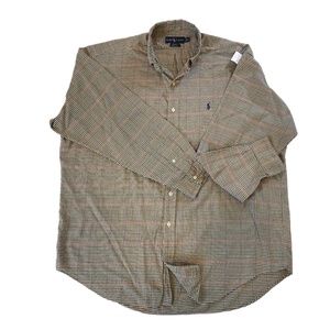 Polo Ralph Lauren BLAKE Plaid Oxford Shirt Long Sleeve Button Down Shirt - Sz XL